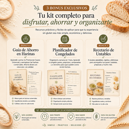 Panadería Sin Gluten: +40 Recetas Infalibles